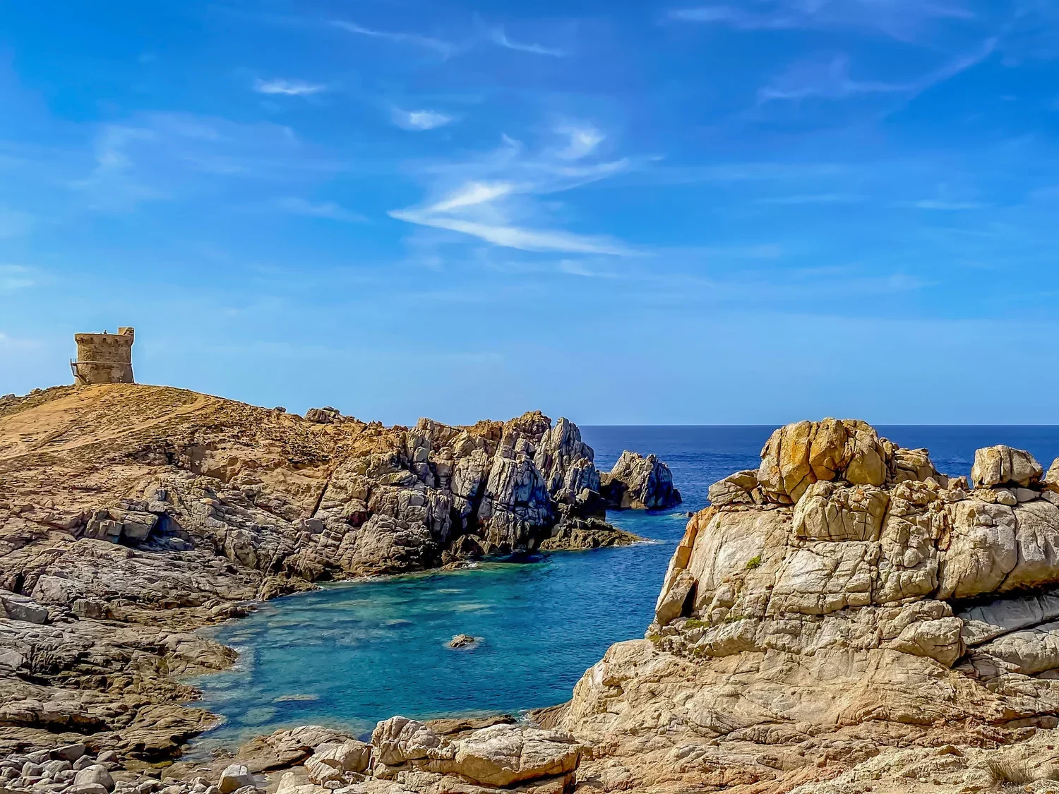 Genoese towers of the Pointe d'Omigna